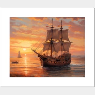 The Mayflower Sailing Ship Posters and Art